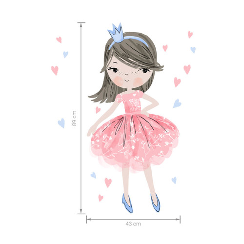 Wall Sticker Set 43x89cm - Princess Pink