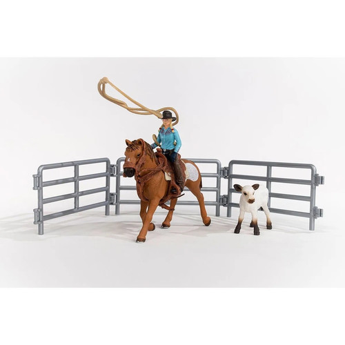 Schleich Cowgirl Team Roping Fun 3+