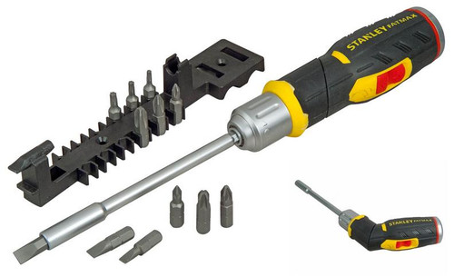 Stanley FATMAX Pistol Grip Ratcheting Screwdriver with 12 Tips