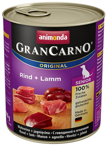 Animonda GranCarno Senior Beef & Lamb Dog Wet Food 800g