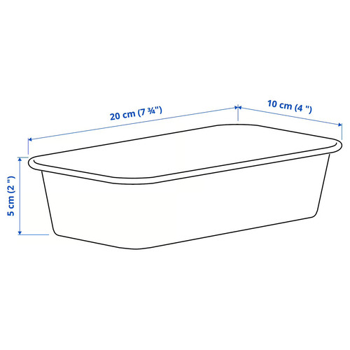 NOJIG Organizer, plastic, beige, 10x20x5 cm