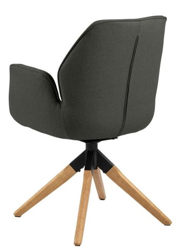Swivel Chair Aura, auto return, dark grey