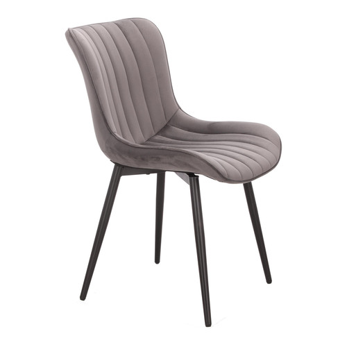 Upholstered Chair Roxino, velvet, grey