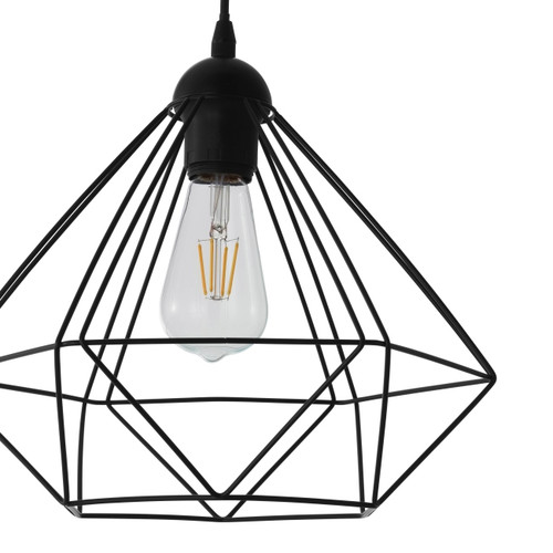 GoodHome Pendant Lamp Smertrio E27 IP20 33cm, black