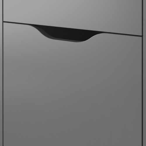 ALEX Drawer unit on castors, dark grey/black, 36x50 cm