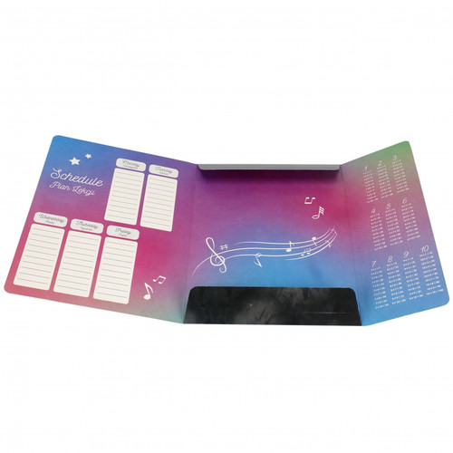 Document File Folder with Elastic Band A4 1pc Music, assorted patterns