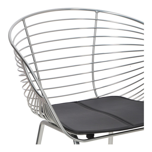 Metal Chair Sligo 44x44cm, silver