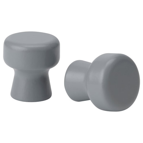 ODLINGSGRÄNS Knob, grey, 27 mm