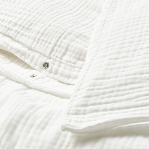 SCHERSMIN Duvet cover and pillowcase, white, 150x200/50x60 cm