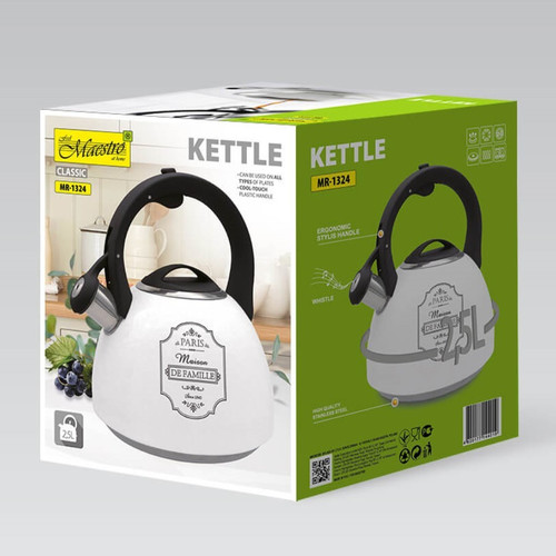 Feel Maestro 2.5L Stainless Steel Whistling Kettle "PARIS MAISON" MR-1324