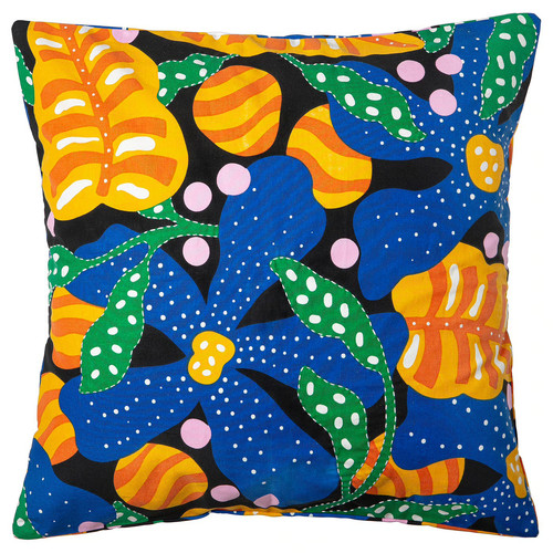 MÄVINN Cushion cover, multicolour/floral pattern, 50x50 cm