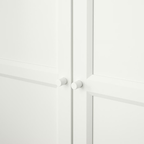 BILLY / OXBERG Bookcase with doors, white, 80x42x202 cm