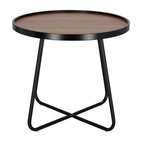 Coffee Table Tamsai 60cm, walnut/black