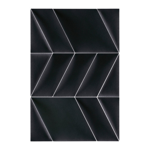 Upholstered Wall Panel Parallelogram Stegu Mollis 15x30cm L, black