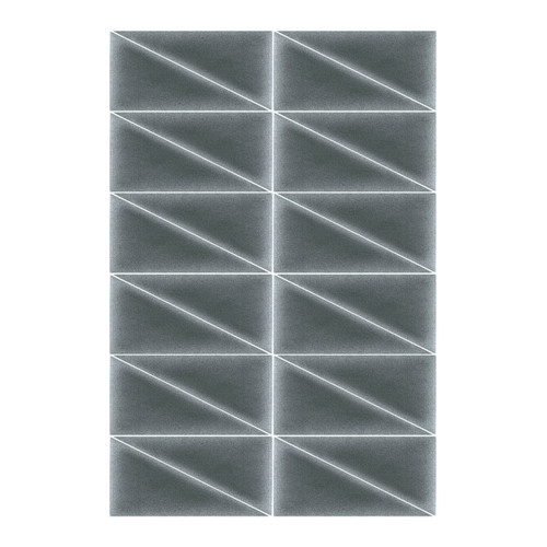 Upholstered Wall Panel Triangle Stegu Mollis 15x30cm 2pcs L, dark grey