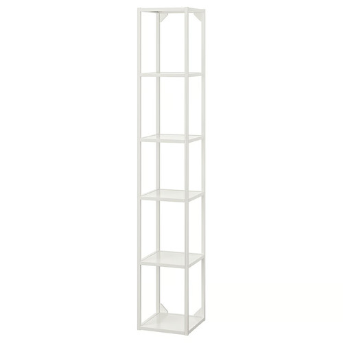 ENHET High fr w shelves, white, 30x30x180 cm