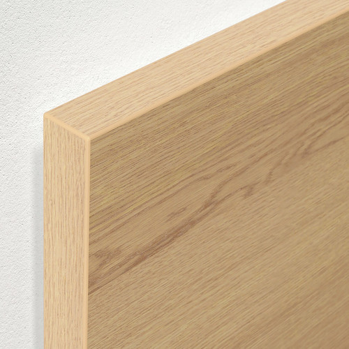 MALM Bed frame with storage box, white stained oak effect, 160x200 cm
