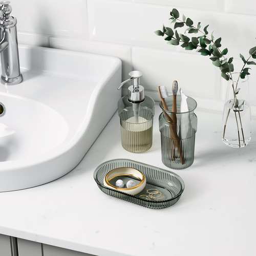 BROFJÄRDEN 3-piece bathroom set, grey