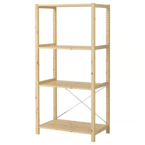 IVAR 1 section/shelves, pine, 89x50x179 cm