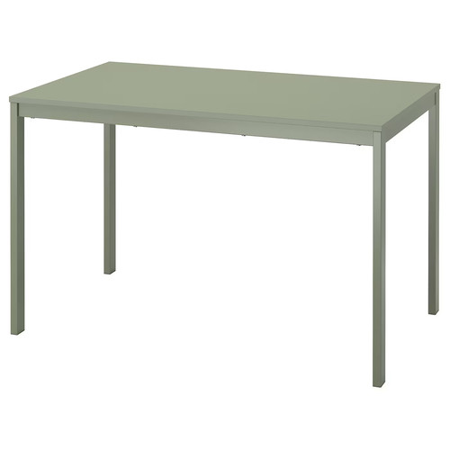 VIHALS Extendable table, green, 120/180x74 cm