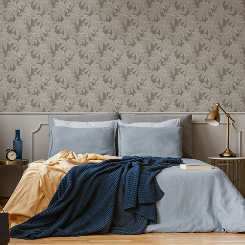 GoodHome Vinyl Wallpaper on Fleece Pyroo, dark grey