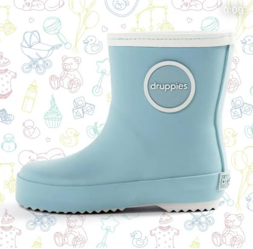 Druppies Rainboots Wellies for Kids Newborn Boot Size 27, blue