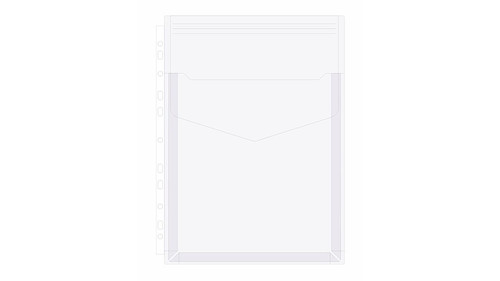 Document Pocket Expanding with Flap, PVC, 10pcs