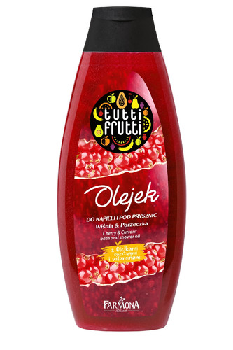 Farmona Tutti Frutti Bath and Shower Oil - Cherry & Currant 425ml