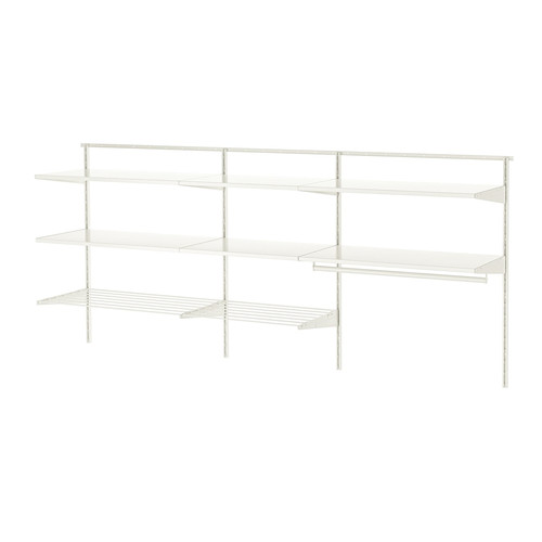 BOAXEL 3 sections, white, metal, 222x40x101 cm