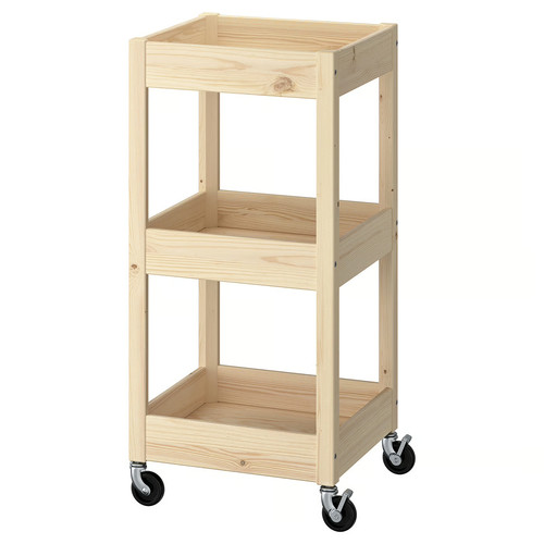 LOSHULT Trolley, pine, 38x38x82 cm
