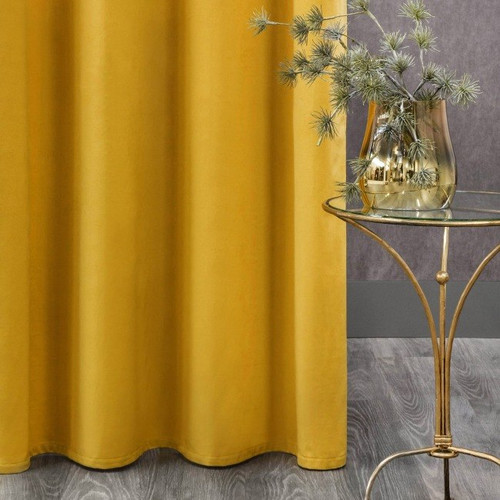 Curtain Rosa 135 x 300 cm, mustard yellow