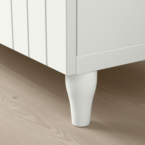 BESTÅ Storage combination w glass doors, white, Sutterviken/Kabbarp white clear glass, 60x42x202 cm