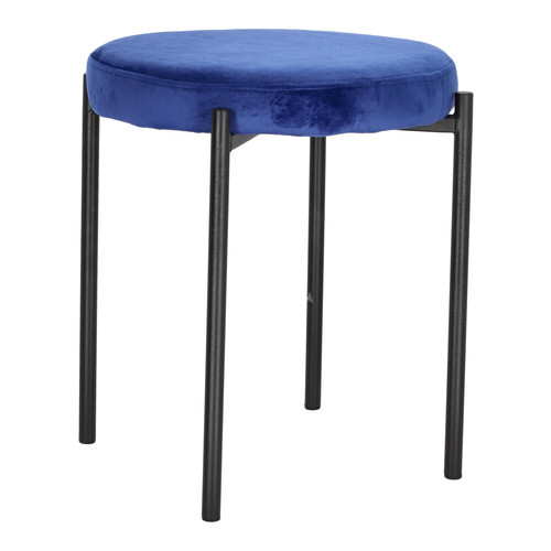 Stool Madonna, velvet, blue