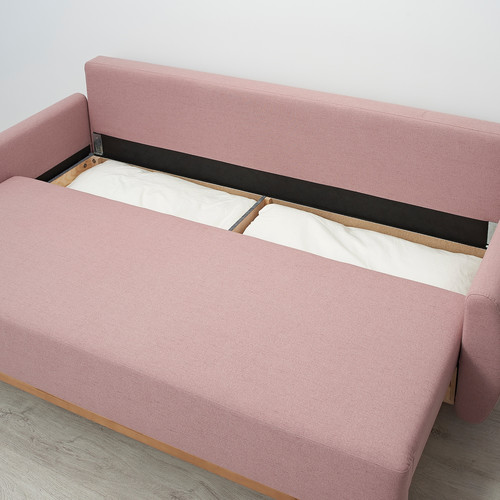 GRUNNARP 3-seat sofa-bed, pink
