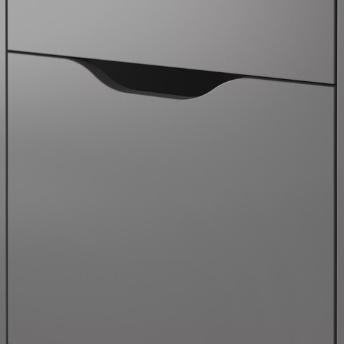 ALEX Drawer unit on castors, dark grey/black, 36x50 cm