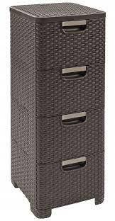 Curver Drawer Unit 4 Drawers 4x 14l, dark brown