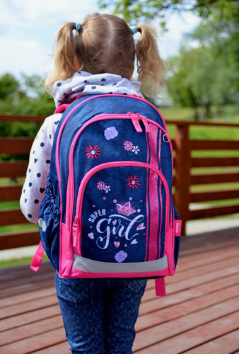 Hama School Backpack Jeans Girl