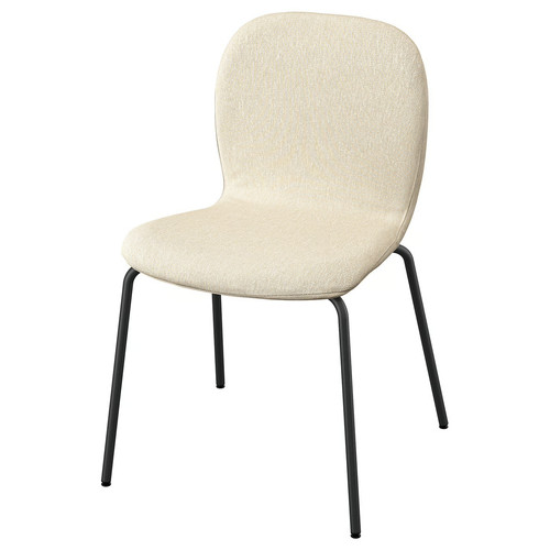 SKÅLSTA Chair, Knäbäck beige/tubular metal/black-grey