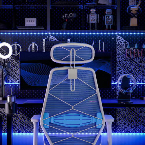 STYRSPEL Gaming chair, blue/light grey
