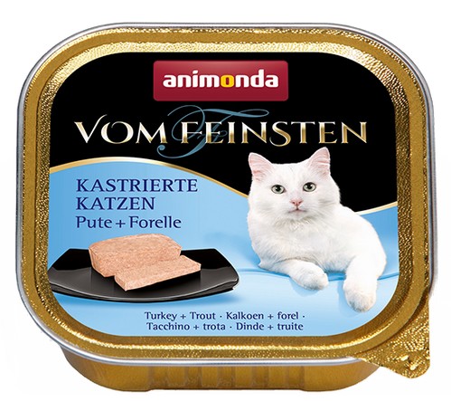 Animonda vom Feinsten Castrated Cats Neutered Cat Food Turkey & Trout 100g