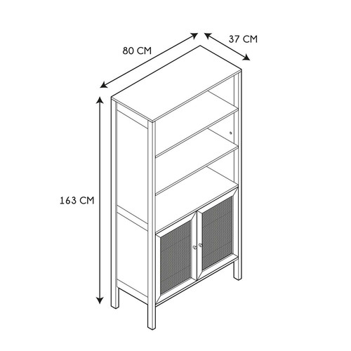 Shelving Unit with Cabinet Bali