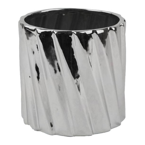 Plant Pot Cover 13cm, silver