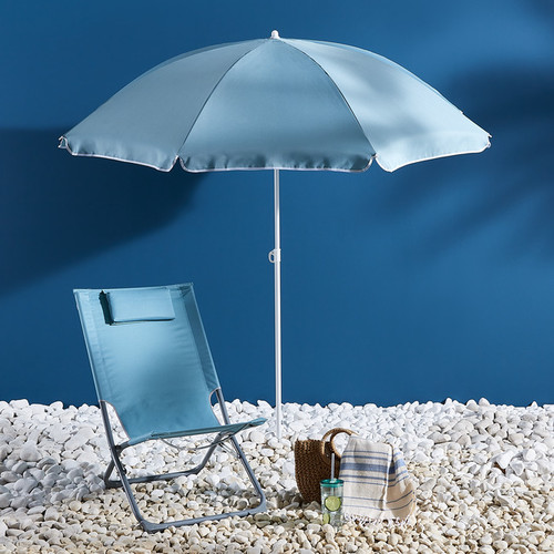 Garden Parasol Umbrella Curacao 180 cm, blue