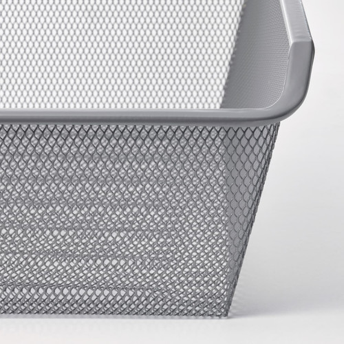 KOMPLEMENT Mesh basket with pull-out rail, dark grey, 100x35 cm