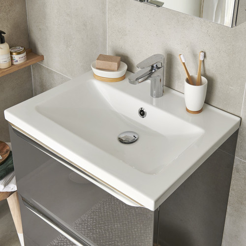 Wall-mounted Basin Cabinet GoodHome Imandra 60cm, grey
