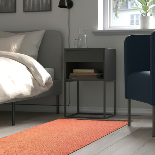 VÄGOMRÅDE Rug, flatwoven, light orange-pink, 80x150 cm