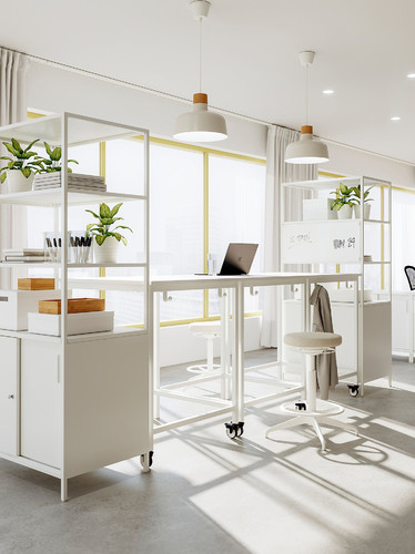 TROTTEN Cabinet with sliding doors, white, 80x180 cm