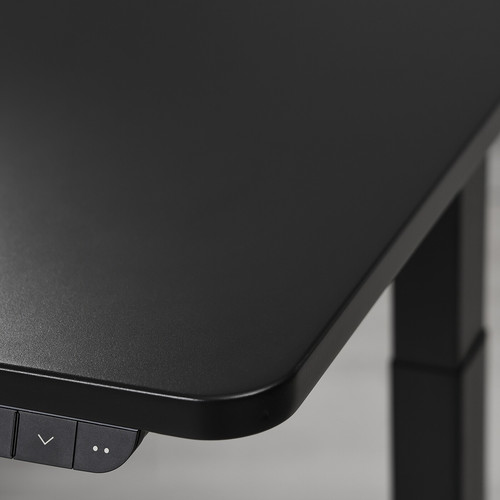 UTMANING Gaming desk sit/stand, electric/black, 120x80 cm