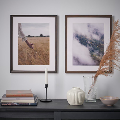 KLOTKÖRSBÄR Frame, oak effect/dark brown, 50x70 cm