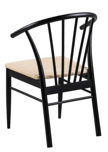 Chair with Armrests Cassandra, black/natural